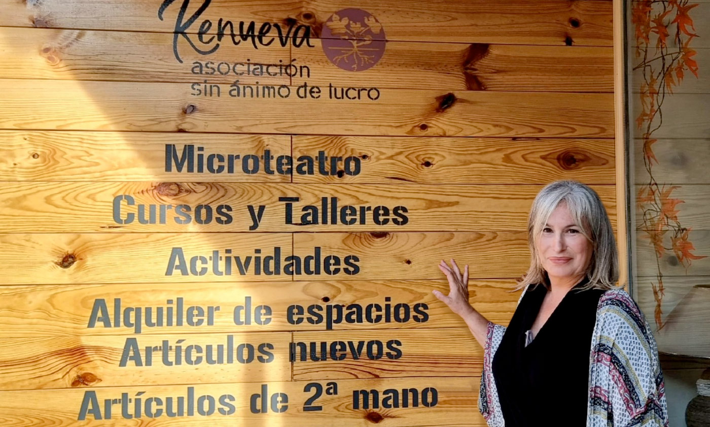 Fundadora de Asociación Renueva en su local de Pozuelo Local de Renueva en Pozuelo autofinanciado para proyectos sociales